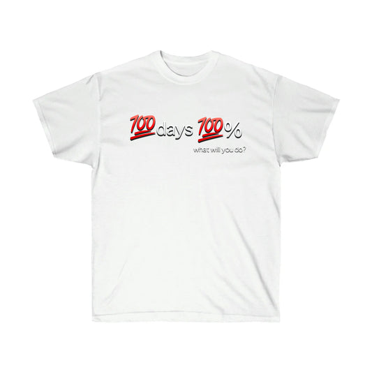 💯%, 💯days crew t-shirt